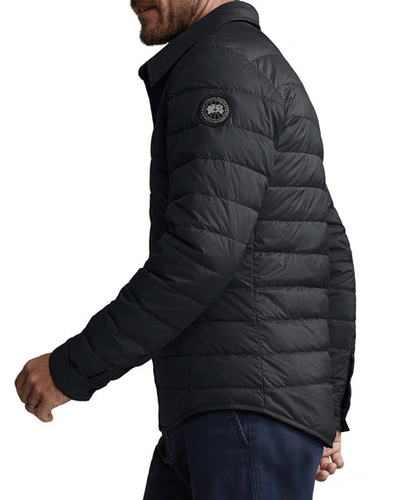 Shop Canada Goose Men's Jackson Quilted Snap-front Jacket In Black