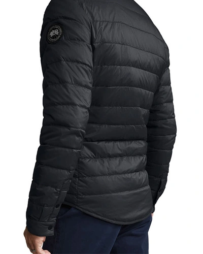 Shop Canada Goose Men's Jackson Quilted Snap-front Jacket In Black