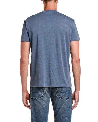 Shop Tom Ford Men's Solid Jersey T-shirt In Blue