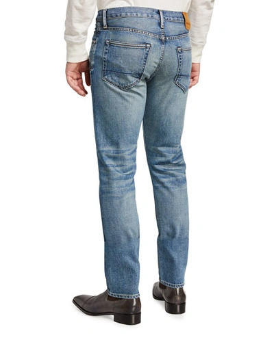 Shop Tom Ford Men's New Indigo Washed Straight-fit Denim Jeans In Blue