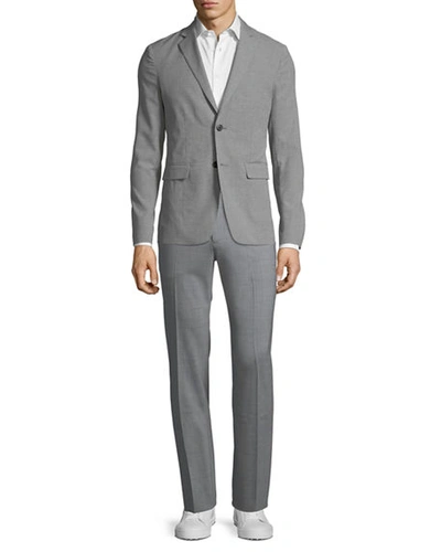 Shop Theory Men's Mayer New Tailored Wool Pant In Chrome Melange