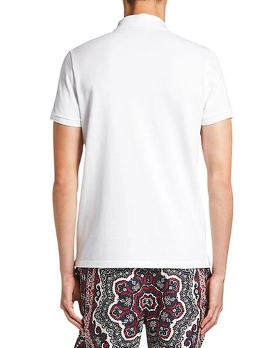 Shop Moncler Men's Logo-patch Polo Shirt In White