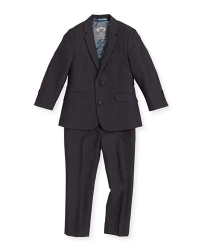 Appaman Boys' Two-piece Mod Suit, Vintage Black, 2t-14 In Black