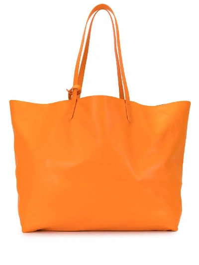 Shop Mansur Gavriel Oversized Tote Bag In Orange