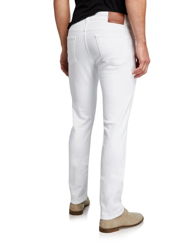 Shop Canali Men's Slim-straight Stretch Jeans In White