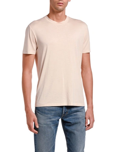 Shop Tom Ford Men's Solid Jersey T-shirt In Pink