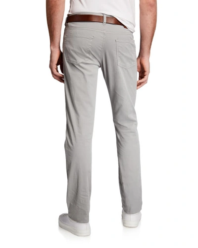 Shop Canali Men's 5-pocket Straight-leg Pants In Gray