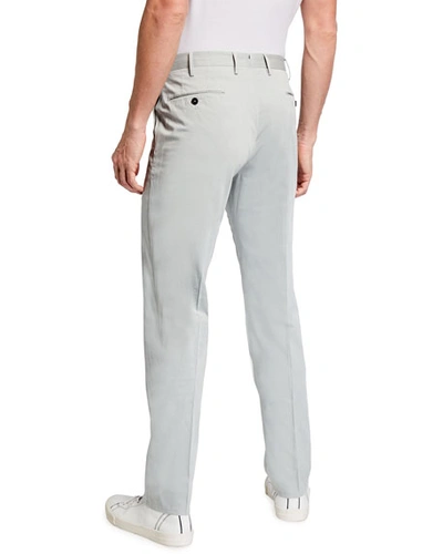 Shop Pt Torino Men's Solid Satin Chino Pants In Gray