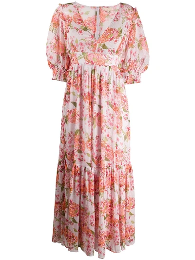 Shop Bytimo Floral Maxi Dress In Pink