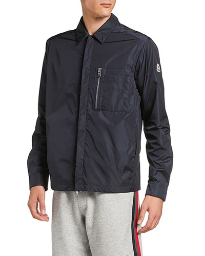 Shop Moncler Men's See Simple Jacket In Navy