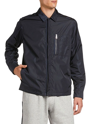 Shop Moncler Men's See Simple Jacket In Navy