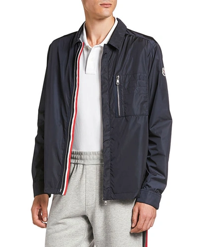 Shop Moncler Men's See Simple Jacket In Navy