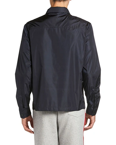 Shop Moncler Men's See Simple Jacket In Navy