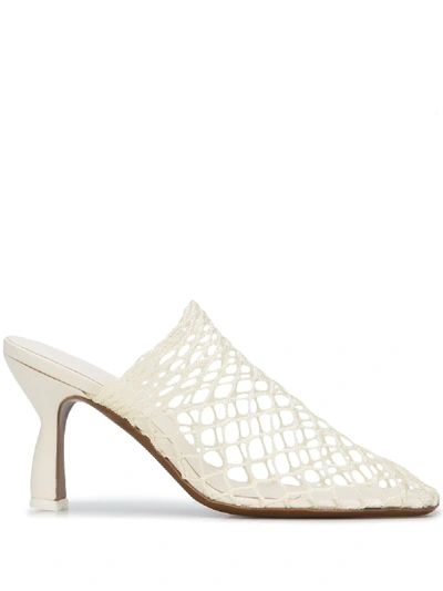 Shop Neous Netted Mules In White