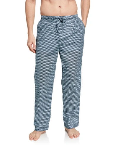 Shop Derek Rose Men's Ledbury 31 Patterned Lounge Pants In Navy