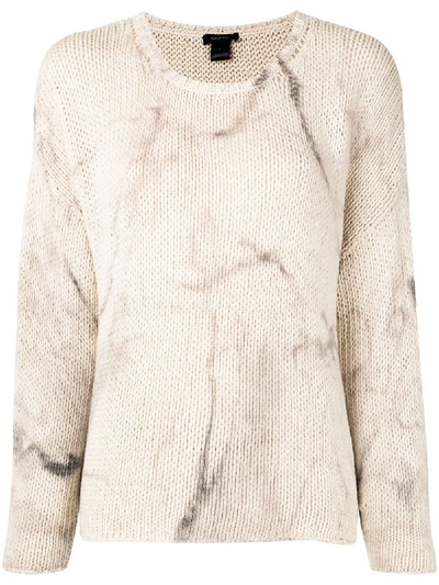 Shop Avant Toi Marble Dyed Jumper In Brown