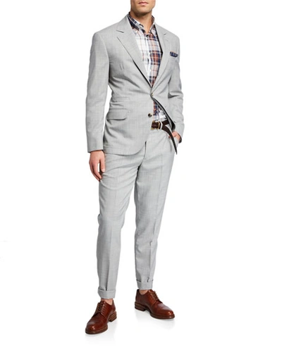 Shop Brunello Cucinelli Men's Solid Wool Two-piece Suit In Gray