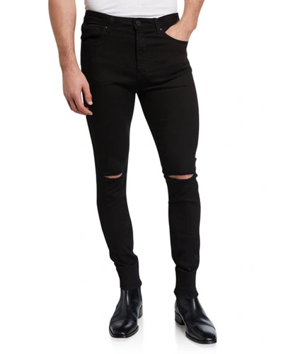 Shop Monfrere Men's Greyson Skinny Fit Stretch Jeans In Distressed Noir