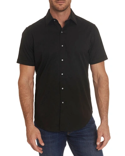 Shop Robert Graham Men's Andretti Paisley Short-sleeve Sport Shirt In Black