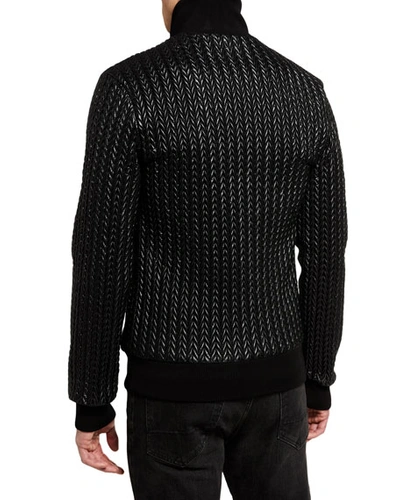 Shop Dolce & Gabbana Men's Quilted Zip-front Bomber Jacket In Black
