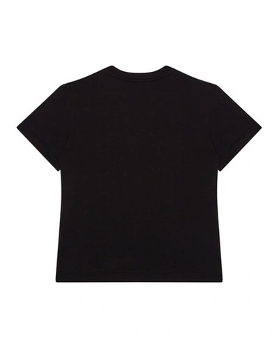 Shop Dolce & Gabbana Kid's Logo Short-sleeve T-shirt In Black