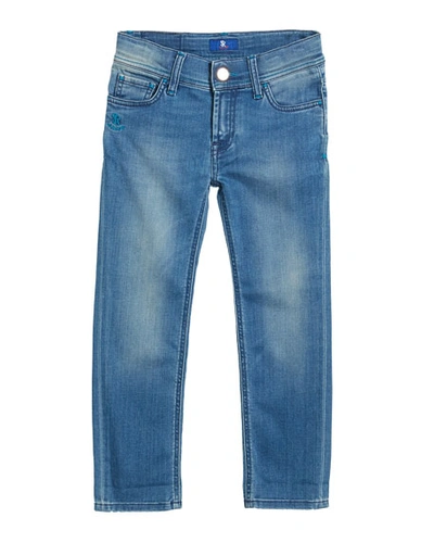 Shop Stefano Ricci Kids' Denim Sport Trousers In Blue1