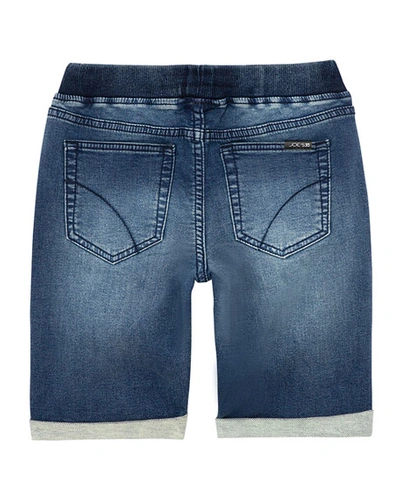 Shop Joe's Jeans Boy's Knit Denim Shorts In Blue