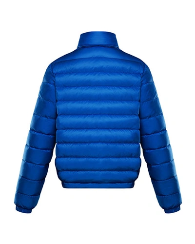 Shop Moncler Boys' Tarn Lightweight Down Jacket In Blue
