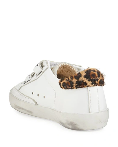 Shop Golden Goose Girl's Old School Leather Sneakers, Toddler/kids In White