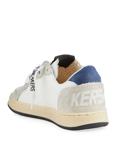 Shop Golden Goose Ball Star Leather Low-top Sneakers, Toddler/kids In White