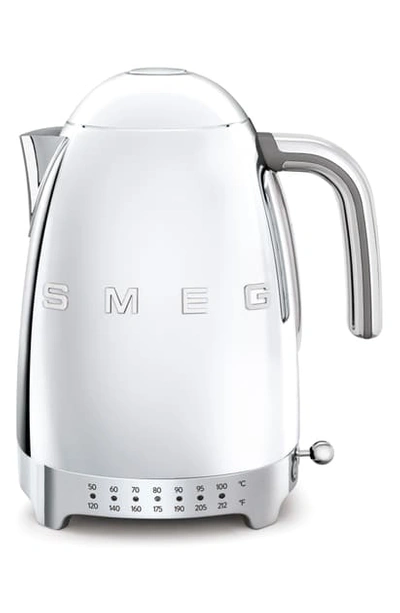 Shop Smeg '50s Retro Style Variable Temperature Electric Kettle In Chrome