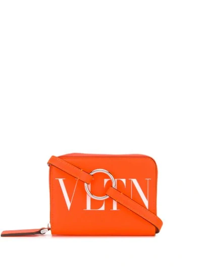 Shop Valentino Vltn Neon Wallet In Orange