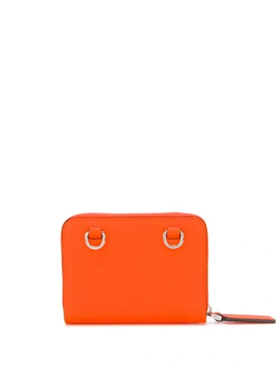 Shop Valentino Vltn Neon Wallet In Orange