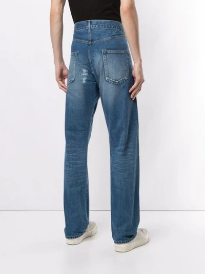 Shop Junya Watanabe High-waisted Straight Leg Jeans In Blue