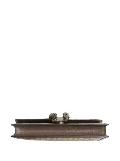 Shop Gucci Dionysus Gg Supreme Clutch In Neutrals