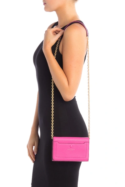 Marc Jacobs Empire City Leather Wallet Crossbody Bag In Tulip Pink ModeSens