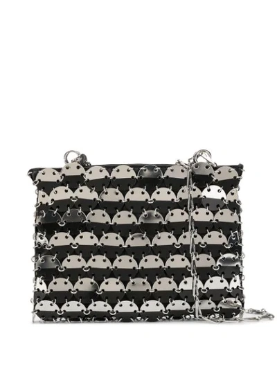 Shop Paco Rabanne Circular Chain Mail Shoulder Bag In Silver
