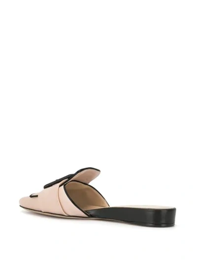 Shop Ports 1961 Buckled 20mm Wedge Mules In Pink