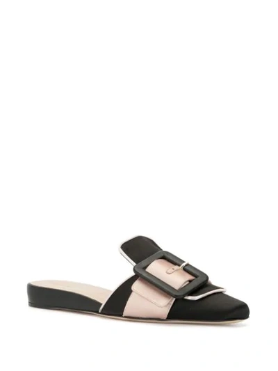 Shop Ports 1961 Buckled 20mm Wedge Mules In Black