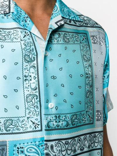 AMIRI, Shirts, Amiri Blue Bandana Reconstructed Silk Shirt Authentic