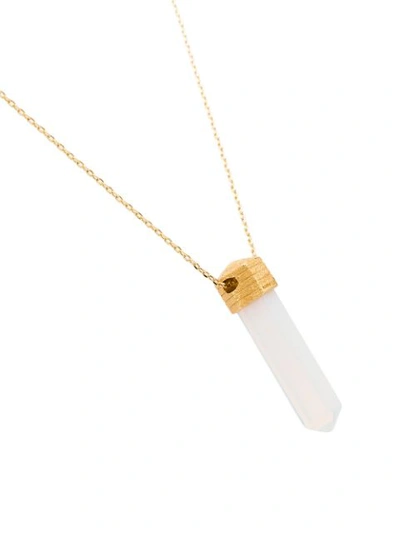 Shop Anni Lu Opalite Pendant Necklace In Gold