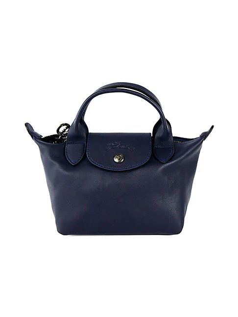 longchamp le pliage leather tote