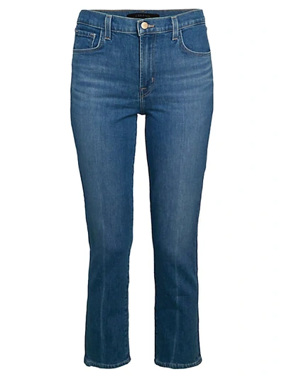 Shop J Brand High-rise Cropped Jeans In Blue