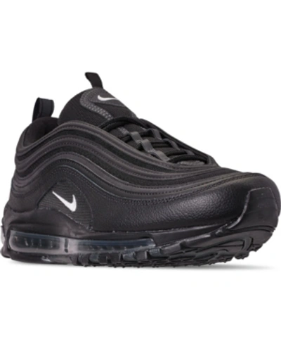 Shop Nike Men's Air Max 97 Running Casual Sneakers From Finish Line In Black, White
