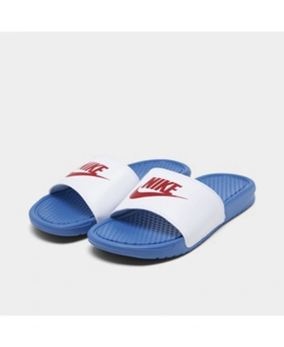Shop Nike Men's Benassi Jdi Slide Sandals From Finish Line In Gamerl/unvred