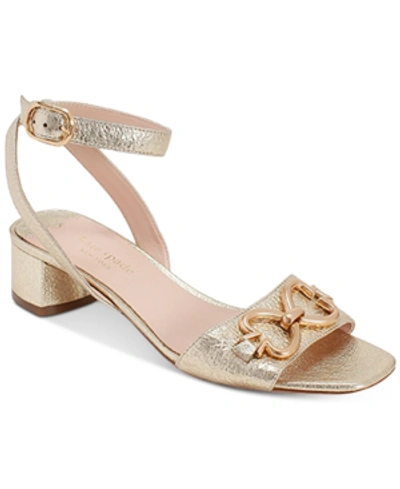 Shop Kate Spade New York Lagoon Heart Chain Sandals In Pale Gold