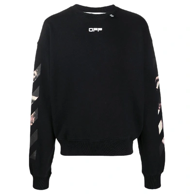 Pre-owned Off-white Caravaggio Arrows Over Sweatshirt Black/multicolor