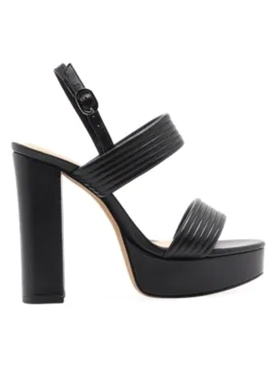Shop Alexandre Birman Veronica Quilted Leather Platform Sandals In Black