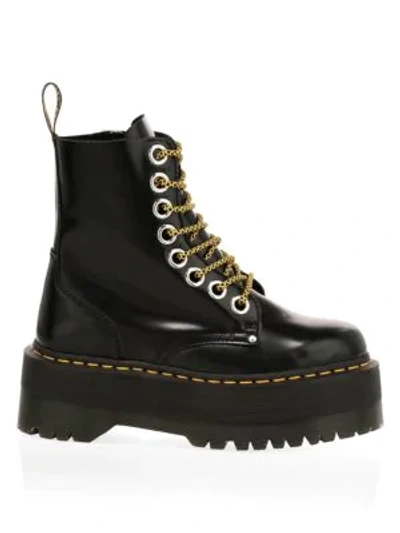 Shop Dr. Martens' Jadon Max Leather Combat Boots In Black