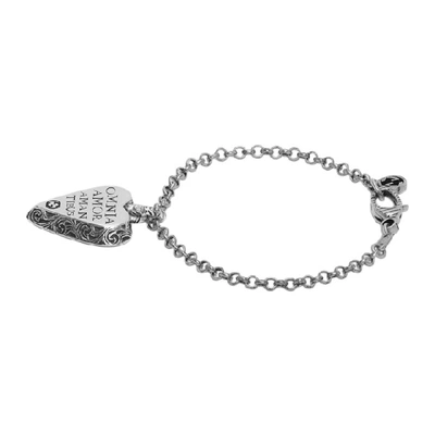 Shop Gucci Silver Heart Shape Bracelet In 0811 Silver